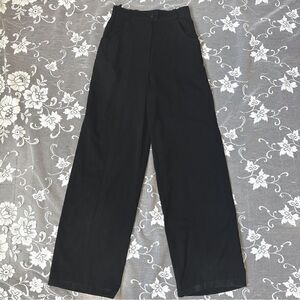 Vintage 80’s Chanel High Waisted Wide Leg Black Trousers